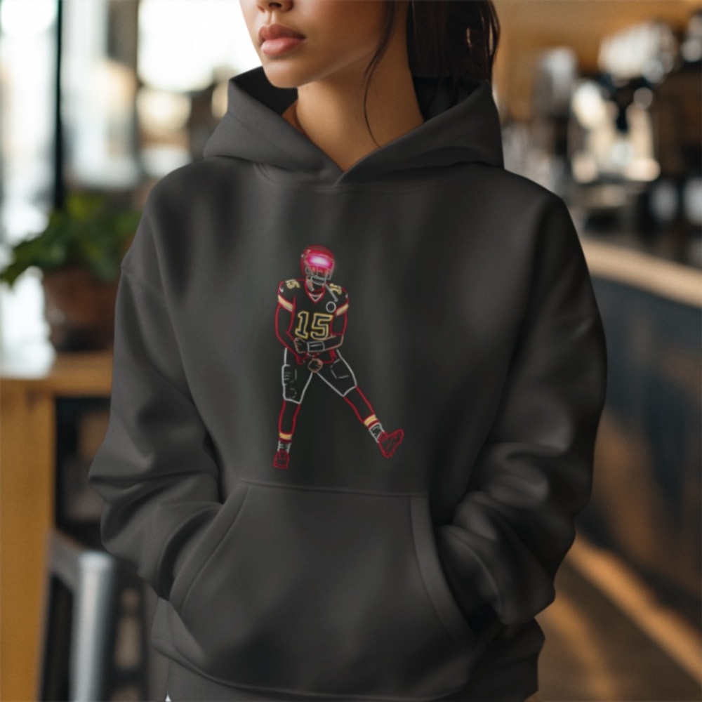 Kansas City Chiefs NFL Patrick Mahomes Neon “SHOWTIME” Women’s Oversized Hoodie